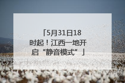 5月31日18时起！江西一地开启“静音模式”