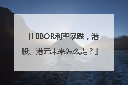 HIBOR利率暴跌，港股、港元未来怎么走？